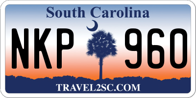 SC license plate NKP960