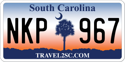SC license plate NKP967