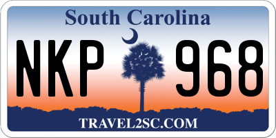 SC license plate NKP968