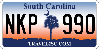 SC license plate NKP990