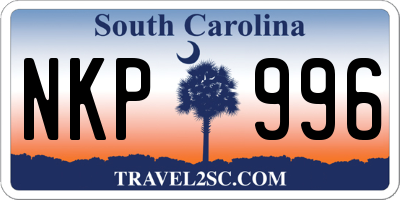 SC license plate NKP996