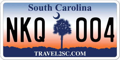 SC license plate NKQ004