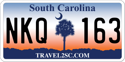 SC license plate NKQ163