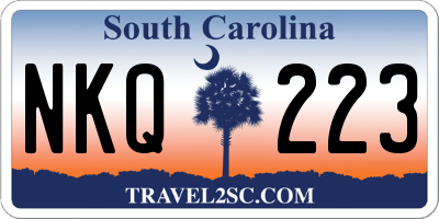 SC license plate NKQ223