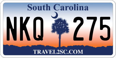 SC license plate NKQ275