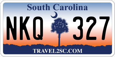 SC license plate NKQ327