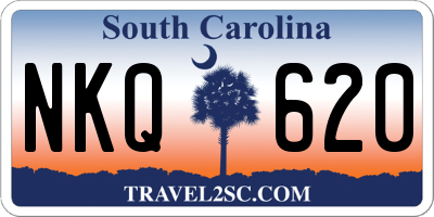 SC license plate NKQ620