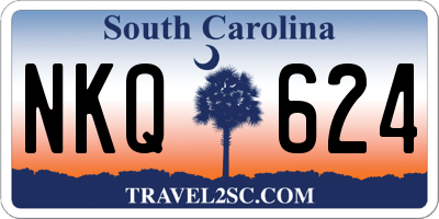 SC license plate NKQ624