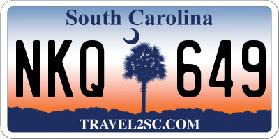 SC license plate NKQ649