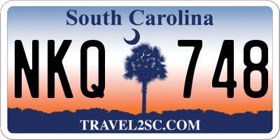 SC license plate NKQ748