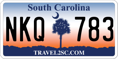 SC license plate NKQ783