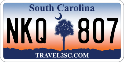 SC license plate NKQ807