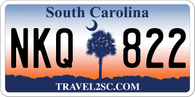 SC license plate NKQ822
