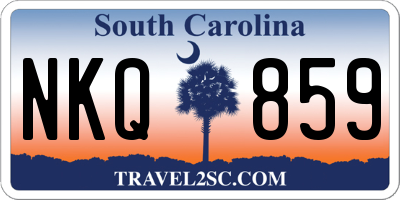 SC license plate NKQ859