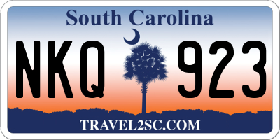 SC license plate NKQ923