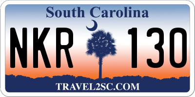 SC license plate NKR130