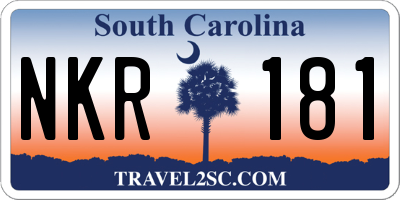 SC license plate NKR181