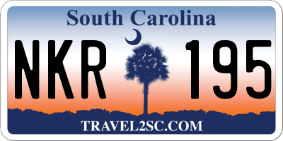 SC license plate NKR195