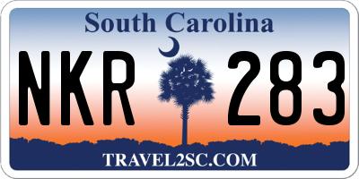 SC license plate NKR283