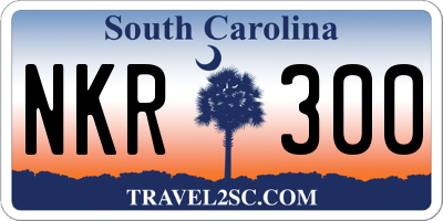SC license plate NKR300
