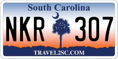 SC license plate NKR307