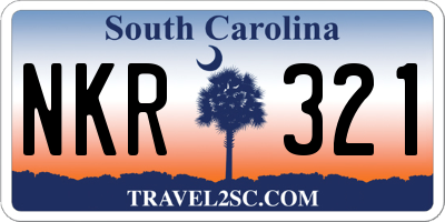 SC license plate NKR321