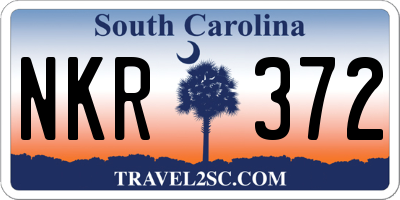 SC license plate NKR372