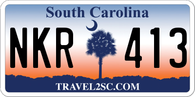 SC license plate NKR413