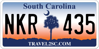 SC license plate NKR435
