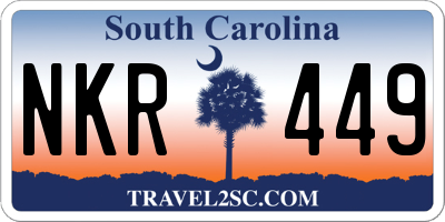 SC license plate NKR449