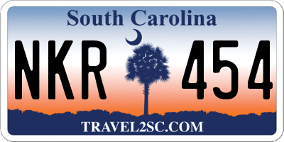 SC license plate NKR454