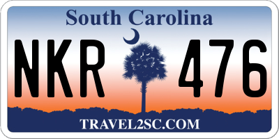 SC license plate NKR476