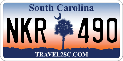 SC license plate NKR490
