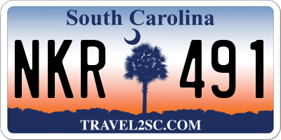 SC license plate NKR491