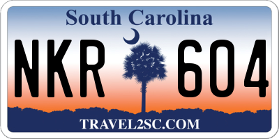 SC license plate NKR604