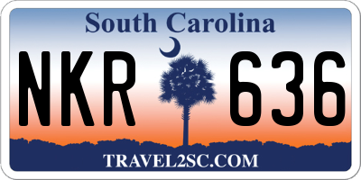 SC license plate NKR636