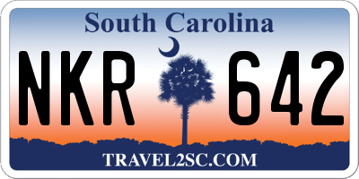 SC license plate NKR642