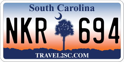 SC license plate NKR694