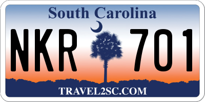 SC license plate NKR701