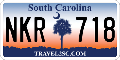 SC license plate NKR718