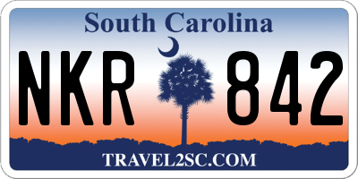SC license plate NKR842