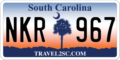 SC license plate NKR967