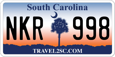 SC license plate NKR998