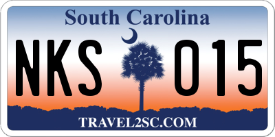 SC license plate NKS015