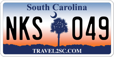 SC license plate NKS049