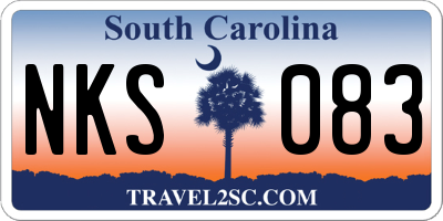 SC license plate NKS083