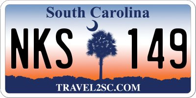 SC license plate NKS149