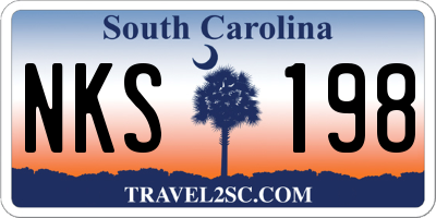 SC license plate NKS198