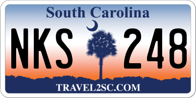 SC license plate NKS248