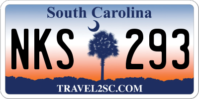 SC license plate NKS293